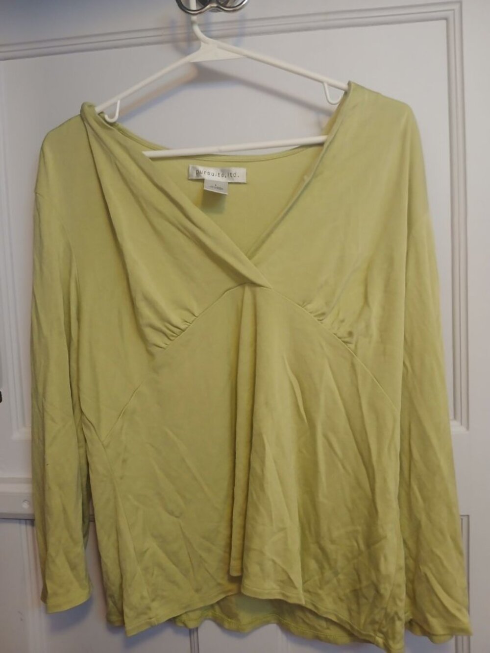 Pursuits Ltd Womens L Long Sleeve Green Top